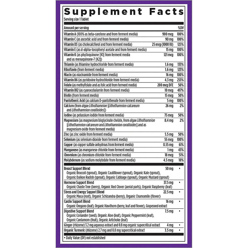 New Chapter Women's Multivitamin, Every Woman's One Daily 40+, Fermented with Probiotics + Vitamin D3 + B Vitamins + Organic Non-GMO Ingredients - 24 Count
