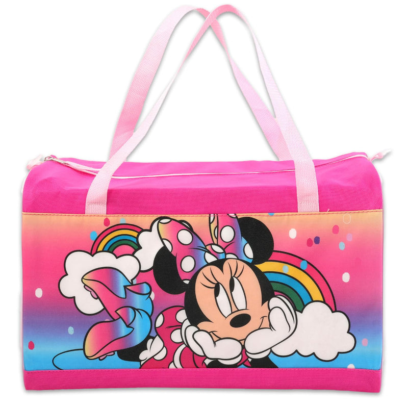 Minnie Mouse Travel Bags for Kids - Bundle with Disney Duffle, Water Bottle, Stickers, and More | Minnie Mouse Overnight Bag Set for Girls