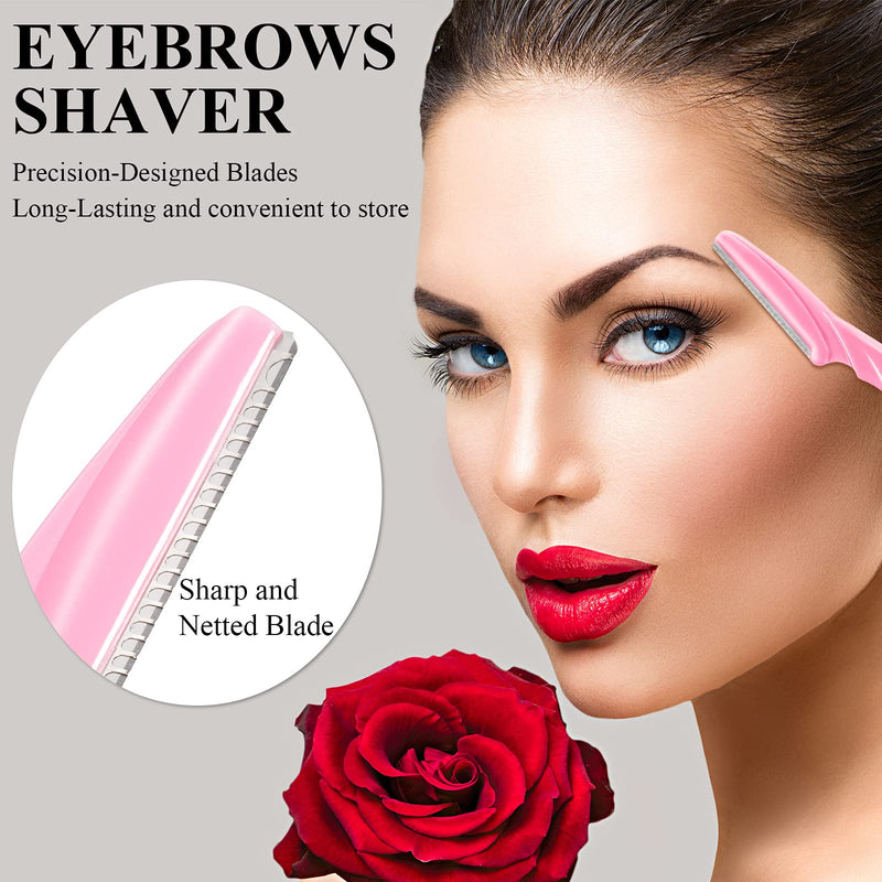 [Australia] - 96 Pcs Eyebrow Razors Shavers Trimmers for Women Dermaplane Razor Facial Razors Shavers Facial Hair Removal for Women Exfoliating Dermaplaning Tool for Face with Precise Cover for Makeup Care Tools 