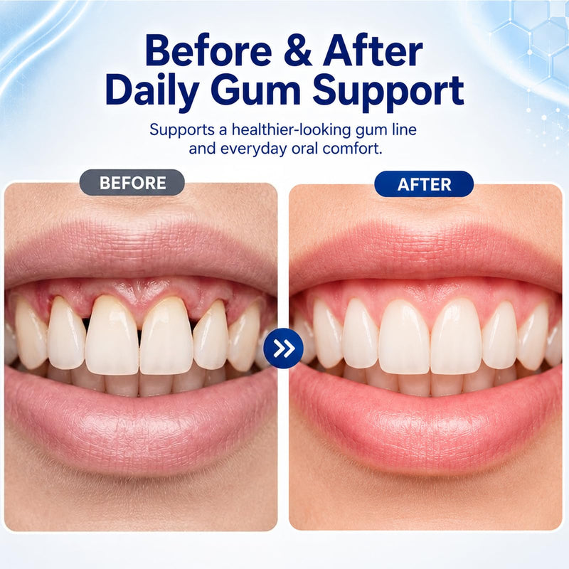 Gum Restore, Effective Repair for Receding Gums and Bad Breath, Teeth & Gum Support with Collagen, Vitamins D3, K2, CoQ10, Magnesium, Suitable for Men &Women,120 Capsules, 1 Month Supply