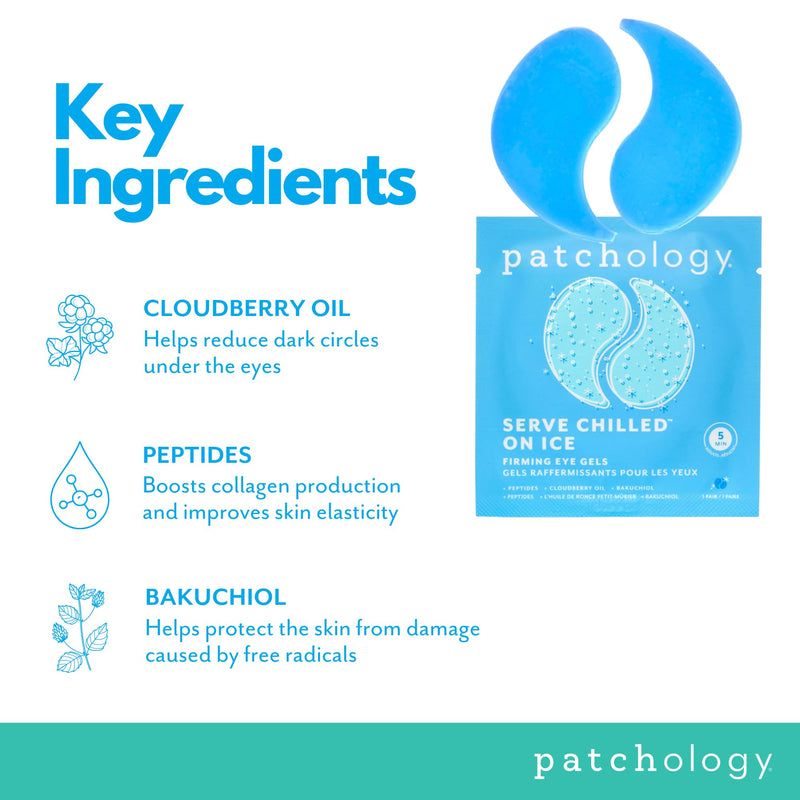 Patchology Patching All The Way Gift Set – Hydrating Gel Masks with Collagen, Retinol, Hyaluronic Acid & Vitamin C – Holiday Skincare Set with 5 Pairs for Puffy Eyes, Dark Circles & Fine Lines