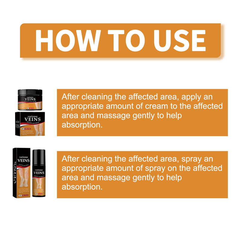 [Australia] - Grgowe varicose veins cream + vein repair spray, varicose veins cream, cream against spider veins, veins active, spider veins, relieves leg pain and swelling 