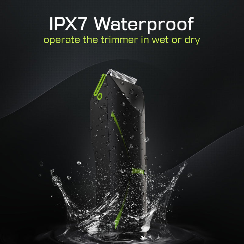 Electric Body Hair Trimmer for Men: Manscape Cordless Ball Body Shaver with Ceramic Blade Waterproof Pubic Hair Groomer Manscaping Rechargeable Wet/Dry Grooming Use for Chest Groin Legs Armpits Travel Green