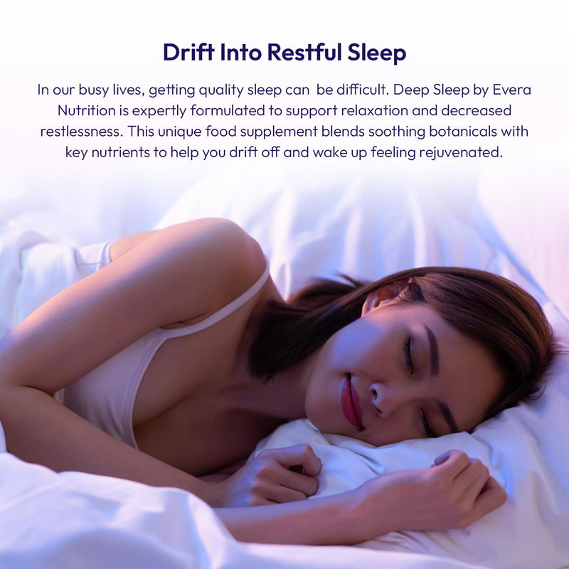 Deep Sleep, 60 Capsules - Supports Rest & Relaxation | Induce Feelings of Calm | 8 Botanicals Including Chamomile & Passionflower + Essential Vitamins & Minerals