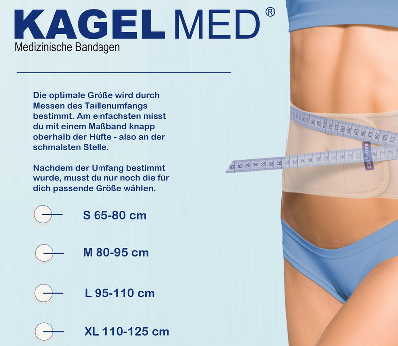 [Australia] - KAGEL MED back bandage - orthopedic bandage for men and women with metal supports and 3D compression - medical back support belt & back strap & kidney warmer (L (95-110cm)) L (95-110cm) 