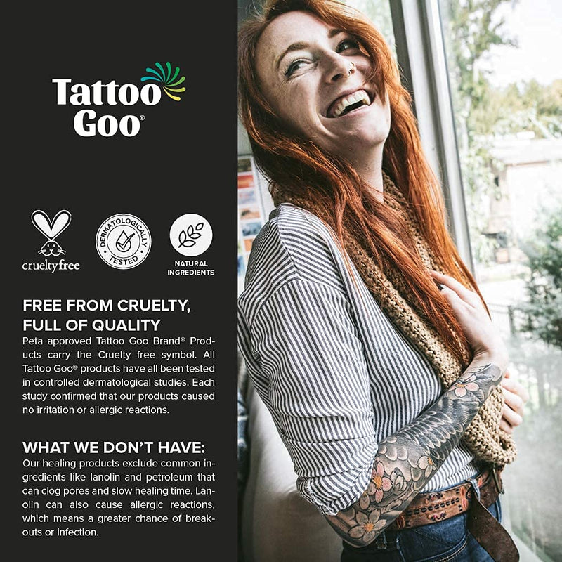 [Australia] - Tattoo Goo Aftercare Kit Includes Antimicrobial Soap, Balm, and Lotion, Tattoo Care for Color Enhancement + Quick Healing - Vegan, Cruelty-Free, Petroleum-Free (3 Piece Set) 