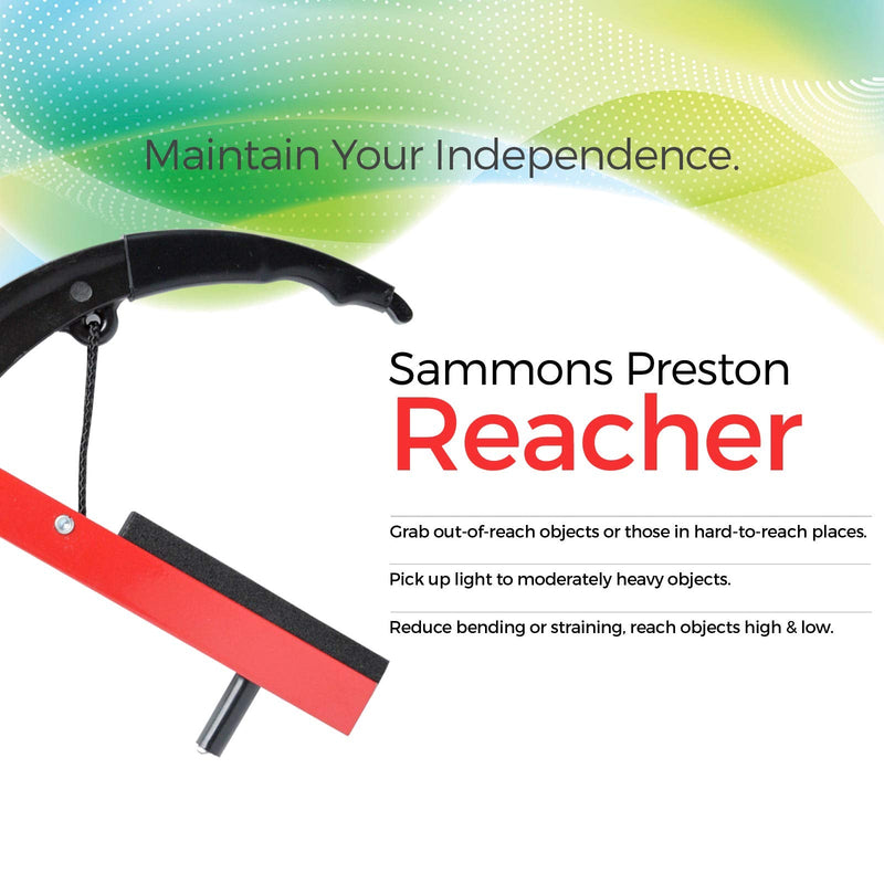 [Australia] - Sammons Preston Reacher, Standard 32", Grabber Reacher Tool, Lightweight Trash Picker Grabber & Garden Nabber, Handy Aluminum Picker Up Tool & Reaching Claw, Portable Reaching Assist & Dressing Tool 32" Long Single 