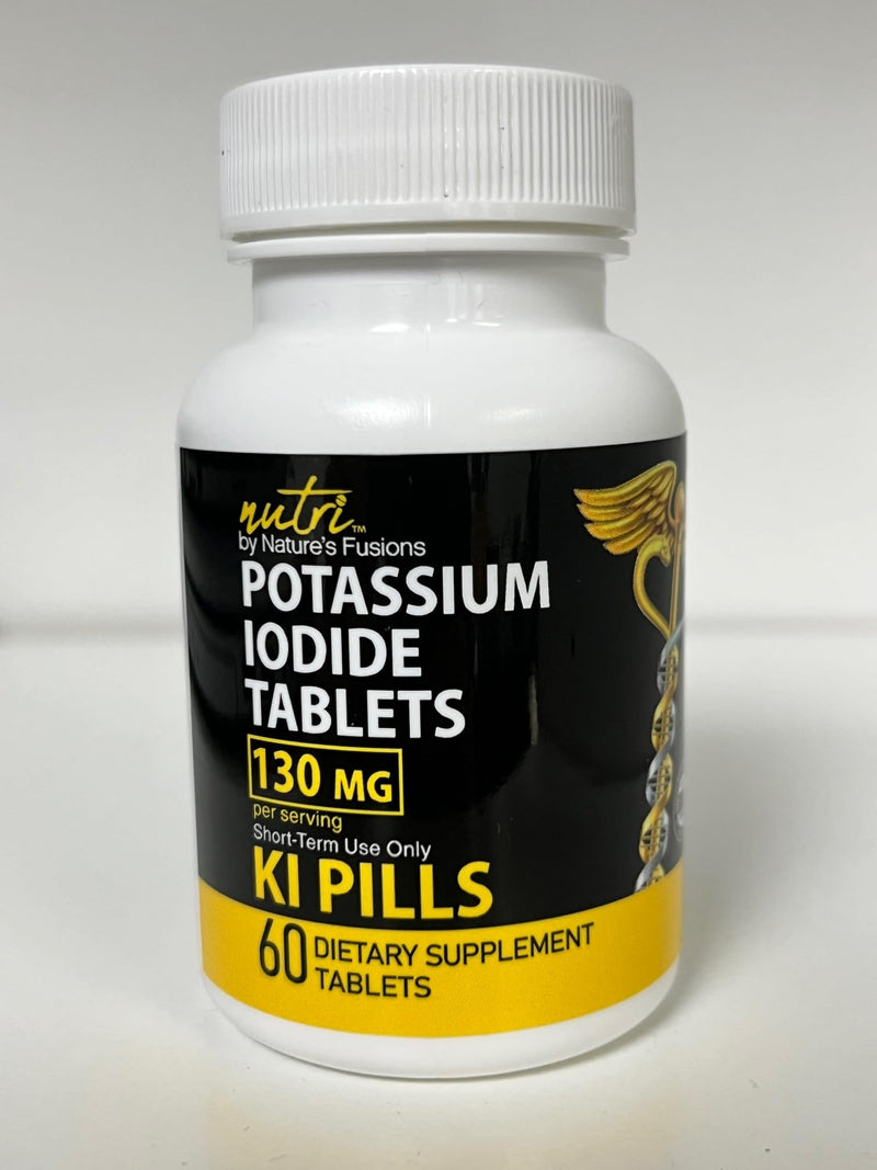Potassium Iodide Radiation Tablets 130 mg - (60 Tablets) EXP 10/2032 - Ki Pills Potassium Iodine Tablets for Radiation - Potassium Iodine Pills YODO Naciente, Anti Nuclear Fallout Pills Potassium Iodide Tablets 60 Count