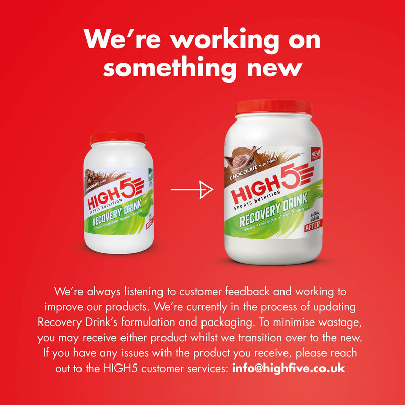 HIGH5 Recovery Drink - Carbohydrate and Whey Protein Powder (20g) for Muscle Recovery with Electrolytes Powder - Fast-Absorbing Post Workout Shake (Chocolate Milkshake, 450g - 9 Servings) Chocolate 450 g