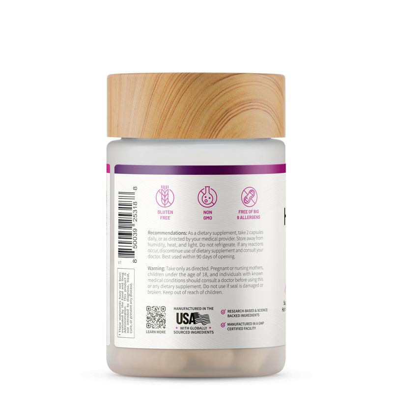 Snap Supplements Hair, Skin & Nails Vitamin, Radiant-Looking Skin, 60 Count | Support Hair Growth, Nourish Skin & Nails with Biotin, Collagen, Kelp, Bamboo and Other Vitamins, Gluten-Free, 30-Day Supply