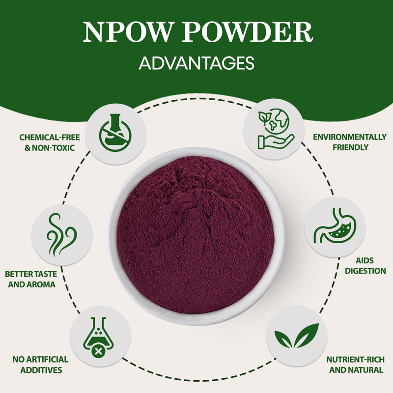 Natural Superfood Powder, Organic Blackberry Powder, 100% Natural Blackberry Extract Powder, Non GMO Blackberry Powder, Plant Based, Antioxidant Powder, Measuring Spoon, Powder Tea, Scoop - 50g