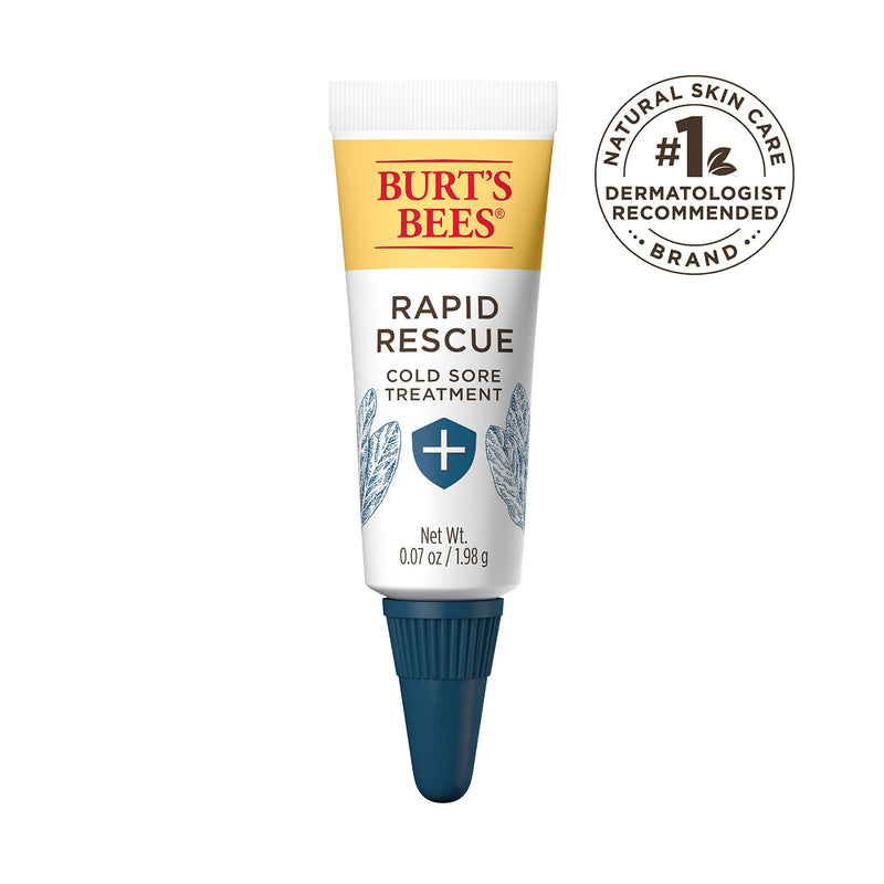 Burt's Bees Cold Sore Treatment and Medicated Lip Balm, With Menthol and Eucalyptus Oil, Natural Origin Skincare Products, 2 Tubes, 0.07 oz./0.15 oz.