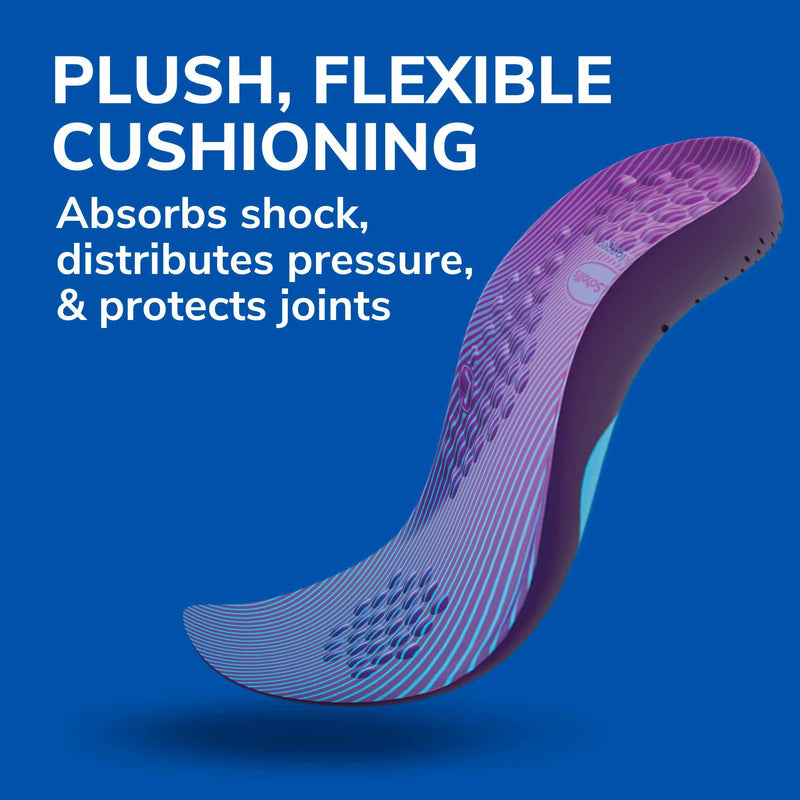 [Australia] - Dr. Scholl's Walk Longer Insoles, Comfortable Plush Foam Cushioning Inserts for Walking, Hiking, and Standing on Feet All-Day Women's 6-10 