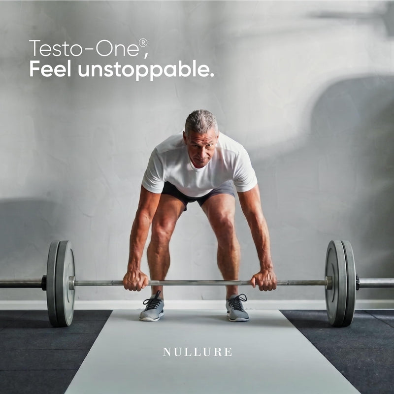 Nullure Testo-One | Tribulus Maca Ashwagandha | Third-Party Tested in Germany | Vegan & No additives I Mens Health Supplements for Men | 240 Caps (4 Months) I Made in Barcelona 240 count (Pack of 1)