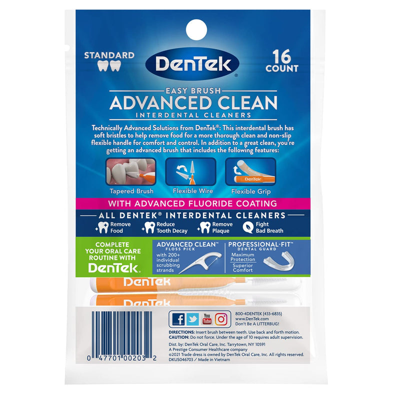 [Australia] - DenTek Easy Brush Interdental Cleaners, Mint, 16 Count 16 Count (Pack of 1) 