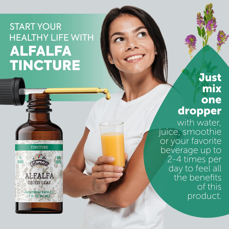 [Australia] - Alfalfa Tincture, Organic Alfalfa Extract (Medicago Sativa) Dried Leaf, Antioxidant Extract for Immune Support, Non-GMO in Cold-Pressed Organic Vegetable Glycerin 2 oz, 670 mg 2 Fl Oz (Pack of 1) 