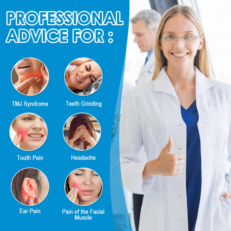 [Australia] - Pack of 4 nighttime grinding splints, 2 sizes, silicone tooth splint, mouth guard, bite splint, against bruxism, improves sleep quality, snoring splint, anti-snoring 