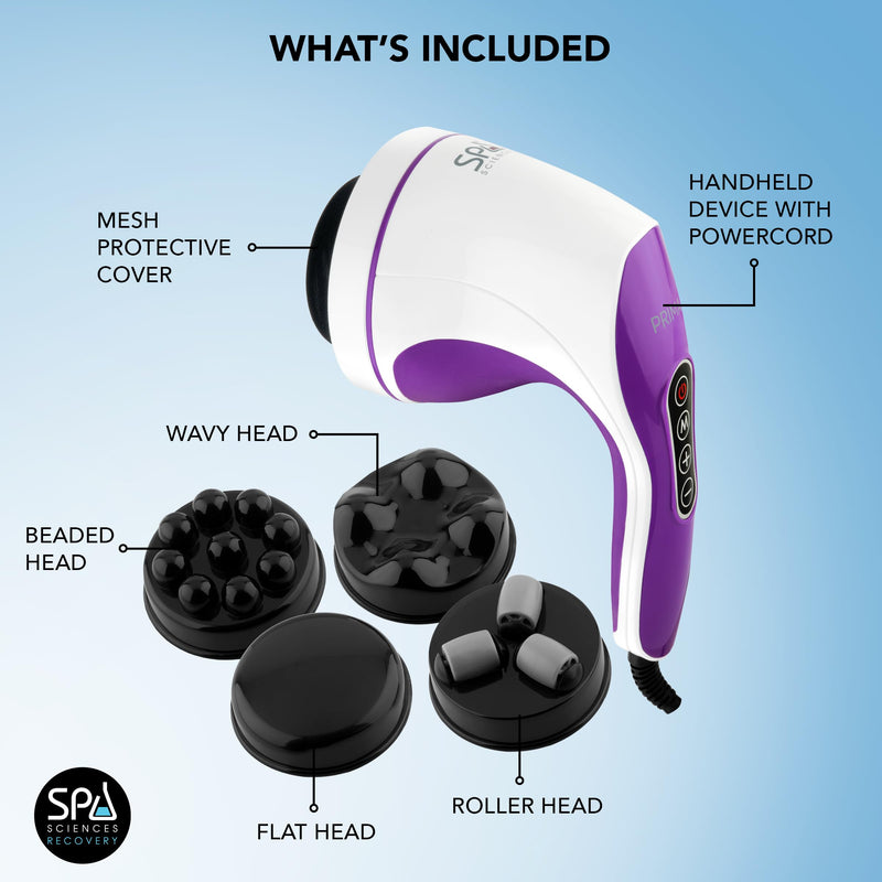 [Australia] - SPA SCIENCES - Prima - Therapeutic Body Massager for Cellulite Reduction, Body Contouring, Relaxation & Recovery with 4 Interchangeable Heads 