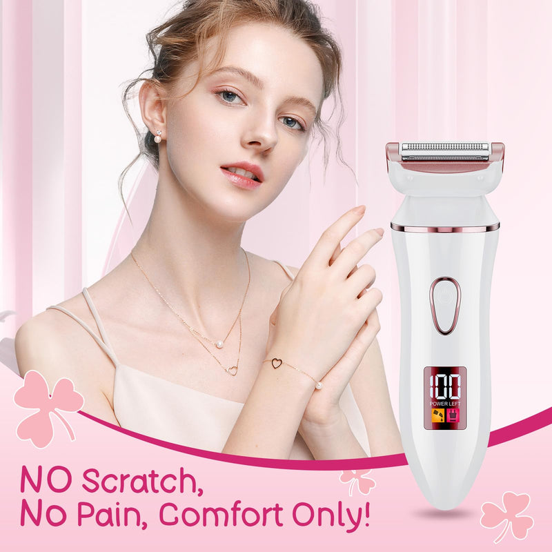 Electric Shaver for Women, Gifts for Women, Electric Razor for Womens, Rechargeable Wet Dry Lady Hair Remover,IPX7 Waterproof,Shaver for Legs (Rose Gold) Rose Gold