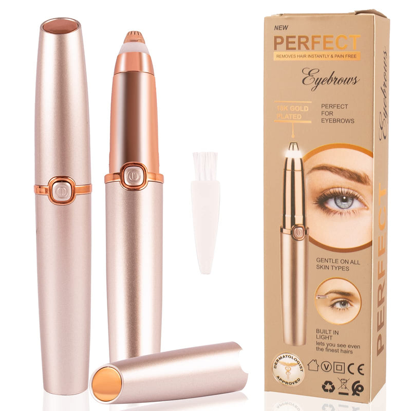 [Australia] - Eyebrow shaving, eyebrow trimmer, facial hair remover, eyebrow trimmer, electric eyebrow razor with LED light, facial trimmer for face, eyebrows, lips, nose 