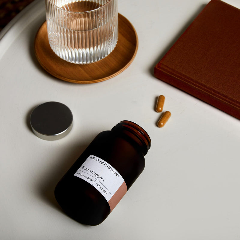 WILD NUTRITION Food-Grown Endo Support | Endometriosis Supplements | Magnesium & Iron for Energy Support | Vitamin B6 & Zinc for Antioxidant & Immune Support