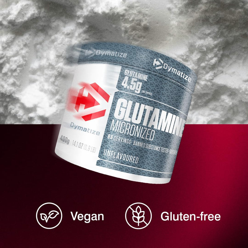 Dymatize Glutamine Micronized Unflavoured Powder 400g - Amino Acid - glutamine