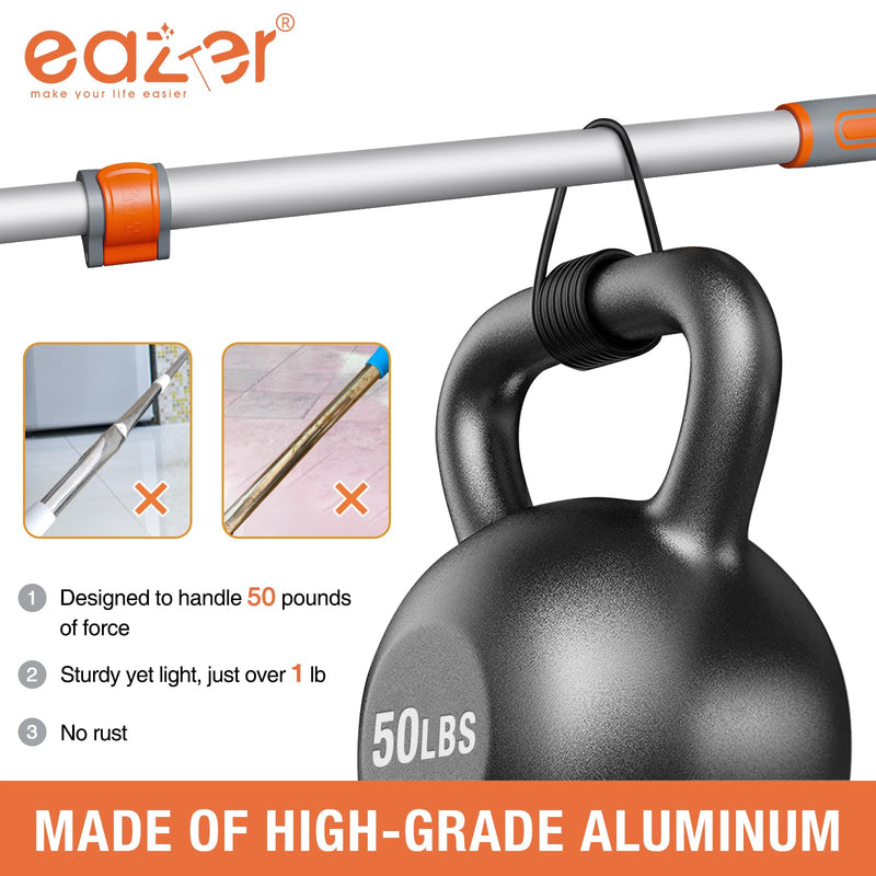 [Australia] - eazer Floor Squeegee Broom: Heavy Duty Scrubber with Extendable 50.3'' Aluminum Pole and Rubber Blade for Kitchen, Swimming Pool, Concrete Floors,Shower Tiles,Garages,Windows,Glass,Pet Hair Removal 