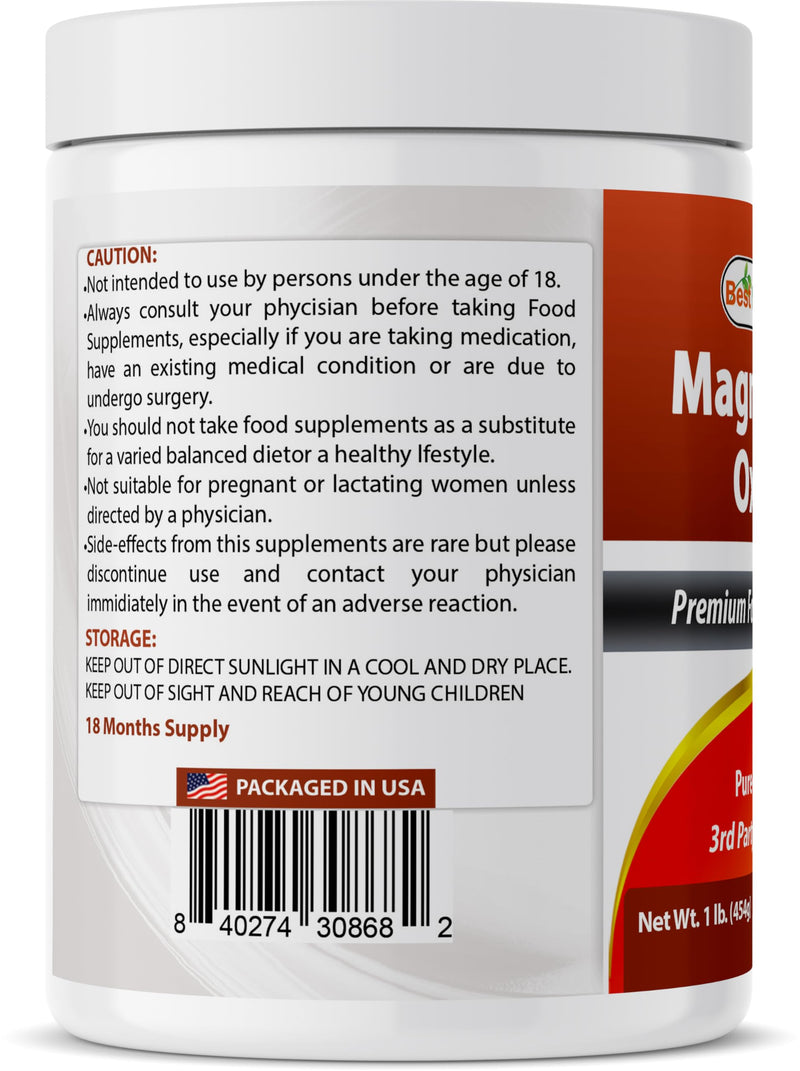 Best Naturals Pure Magnesium Oxide Powder 1 Pound