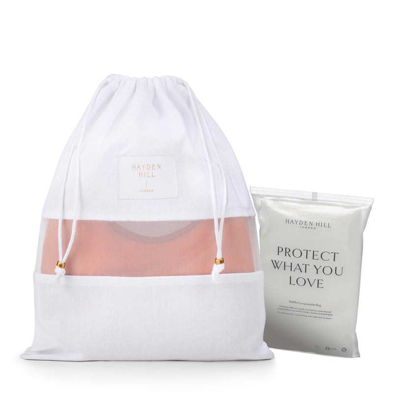 Luxury Organice Cotton Dust Bags For Handbags - 6 Pack (Small-Med) - Handbag, Purse and Shoe Storage - Certified Carbon Neutral