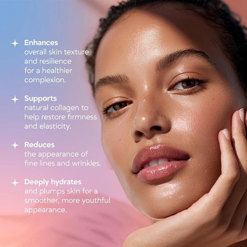 Collagen Serum for Face - Anti-Aging with Vitamin C, Hyaluronic Acid, Bovine & Plant Collagen - Hydrating, Firming, Brightening, 1.12 oz