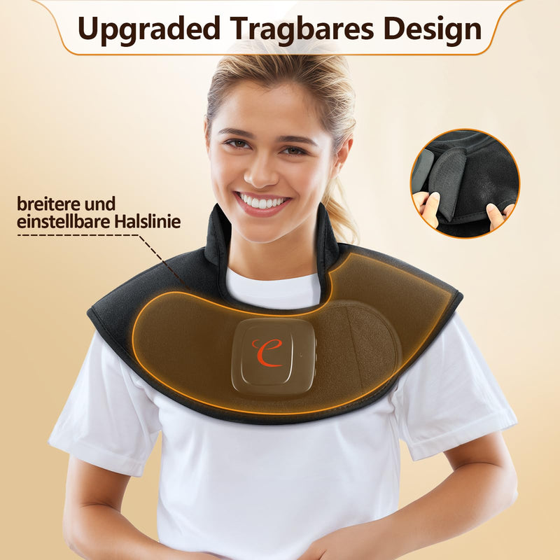 [Australia] - Comfytemp Wireless weighted heating pad for neck and shoulder with 36Wh battery, 1.1 kg neck warmer, shoulder warmer with 3 temperature levels, 52x25 cm heat pad with automatic switch-off 