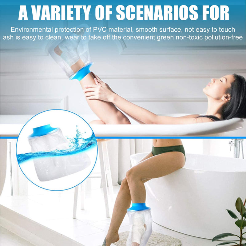 [Australia] - GAOUTO shower protection foot, leg protection when bathing, shower protection leg, bandage protection waterproof adults, plaster protection, reusable, plaster cast bandage protection waterproof for foot, ankle 