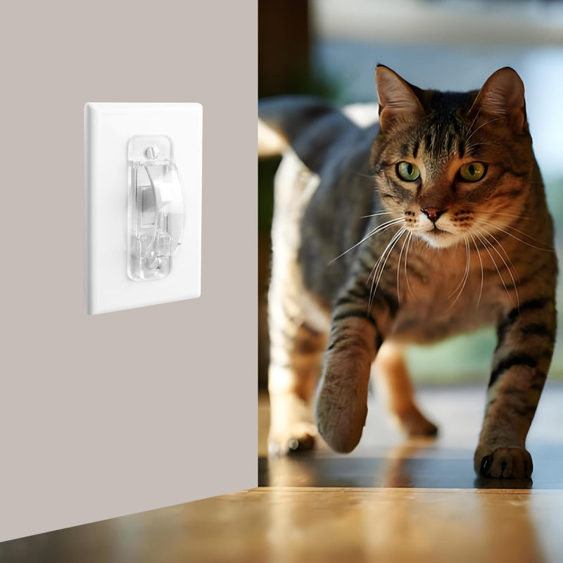 [Australia] - Light Switch Guard Cover, 2 ChildProof Wall Switch Guard Cover for Toggle Light Switch Protects Your Lights or Circuits from being Accidentally Turned On or Off 2 Pack 