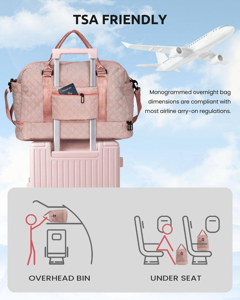 2PC Initial Travel Duffel Bag