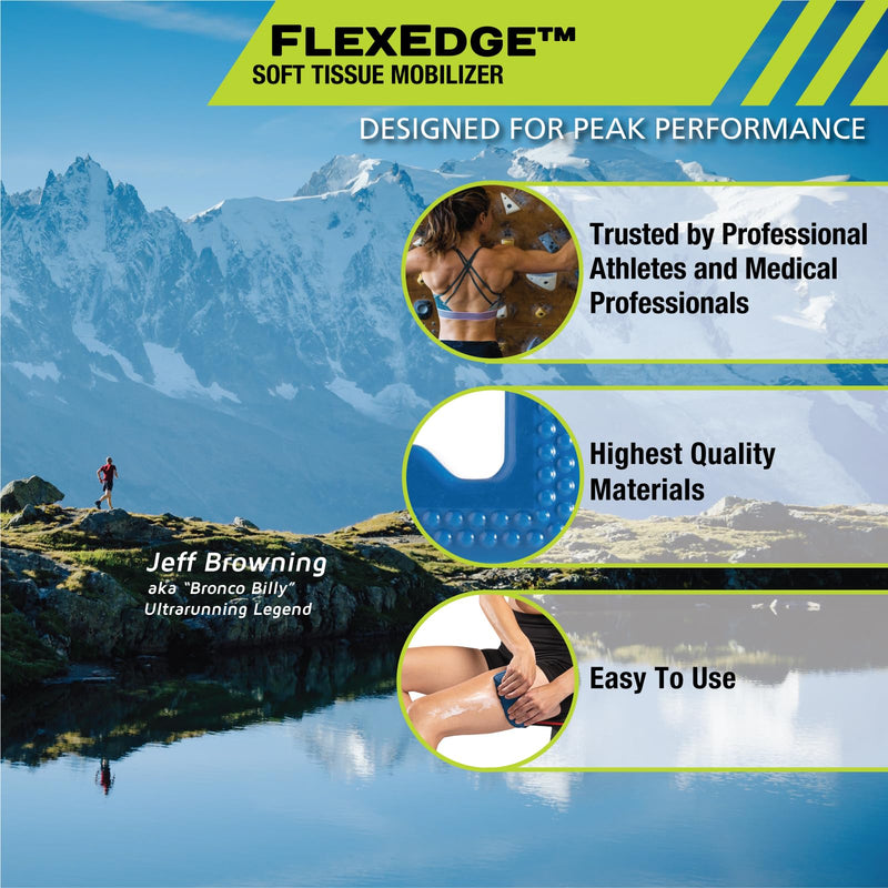 [Australia] - Pro-Tec Athletics FlexEdge Soft Tissue Mobilizer, Increases Range of Motion, Reduces Muscle Knots, Fascia Separation, Bendable Design for Controlled Manipulation, Recommended with Massage Cream 
