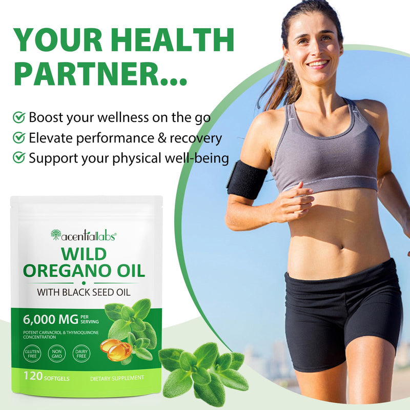 [Australia] - Oil of Oregano Capsules with Black Seed Oil, 6000mg Oregano Oil & 200mg Black Seed Oil per Serving, Immune Support, Non-GMO, Gluten Free, 240 Softgels 