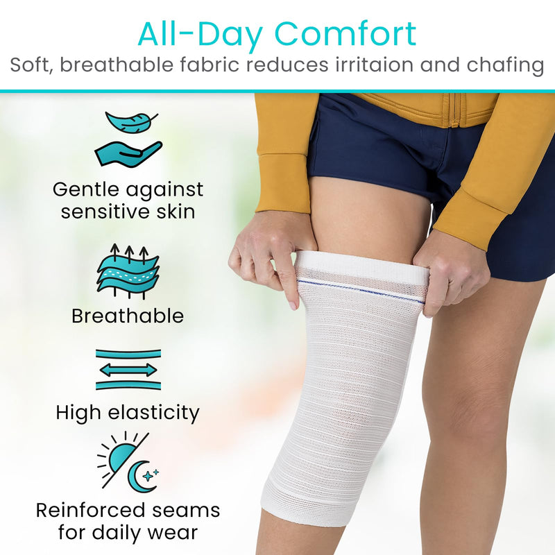 [Australia] - Vive Catheter Leg Bag Holder for Men & Women (2 Pack) - Nephrostomy & Foley Catheter Bag Holder & Cover - Urine Drainage & Storage Bag Holder Stays in Place - Catheter Stabilization (Medium) Medium 