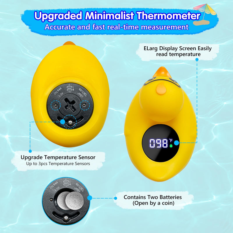 Baby Thermometer, Baby Bath Thermometer Upgrade LED Digital Bathtub Water Temperature Auto ON/Off Bathroom Safety Thermometer Yellow Duck Floating Toy for Infants, Newborn,Toddler, Kids Yellow Duck01