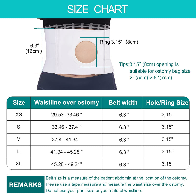 [Australia] - Medical Ostomy Belt Ostomy Hernia Support Belt Abdominal Binder Brace Abdomen Band Stoma Support for Colostomy Patients to Prevent Parastomal Hernia Stoma Opening- Men Or Women- Size XL X-Large (Pack of 1) 