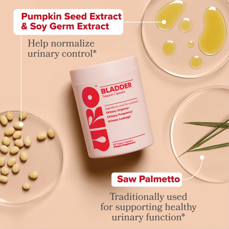 [Australia] - O Positiv URO Bladder Control Supplement for Urinary Urgency, Urinary Frequency, Urinary Leakage with Pumpkin Seed Extract, Soy Germ Extract, Saw Palmetto, 30 Servings (Pack of 1) 