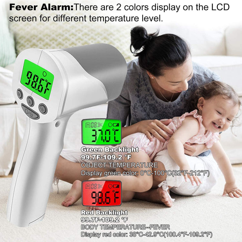 Medical Grade Heavy Duty Touchless Infrared Forehead Thermometer, for Adults & Baby Thermometer Gun, Instant Results