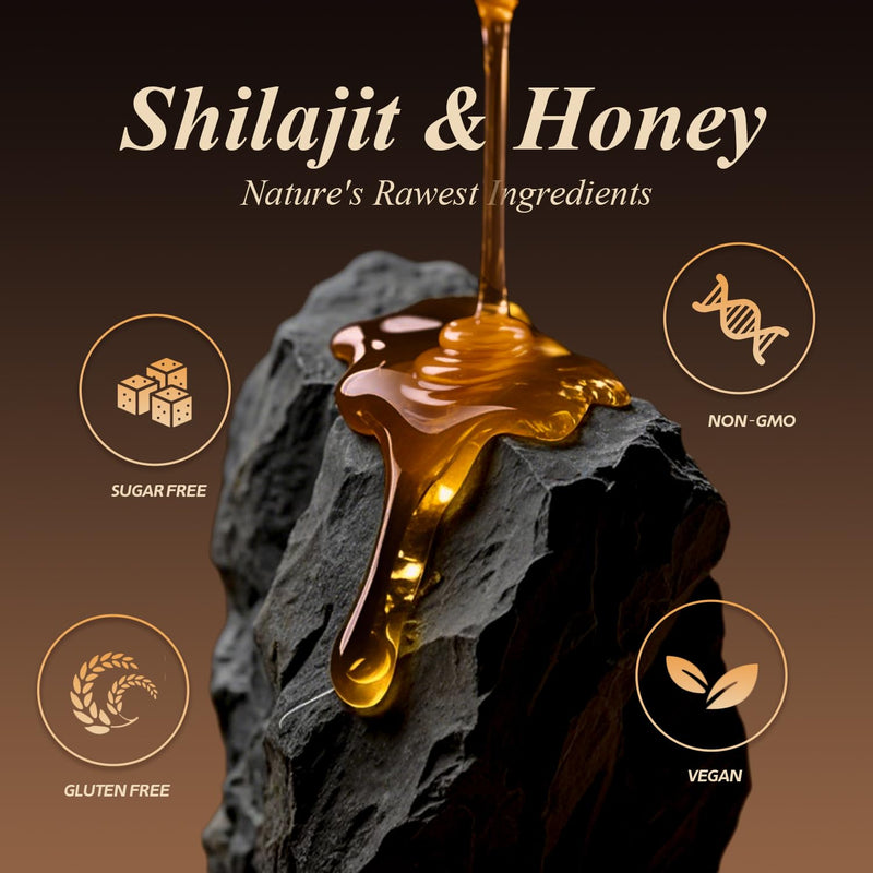 Shilajit Honey Sticks for Men | 100% Pure Himalayan Shilajit Resin with Fulvic Acid | 85+ Trace Minerals for Energy and Immunity Boosting | 30 Sticks (Honey Sticks)