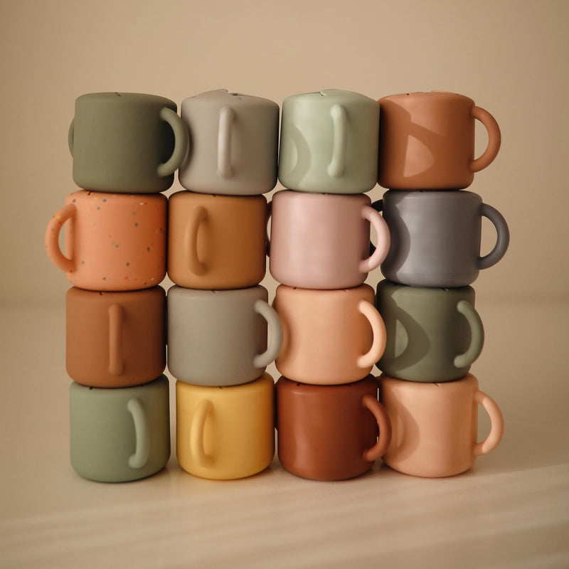 [Australia] - mushie Silicone Snack Cup | Spill Proof Food Container for Toddler and Baby (Blush) Blush 
