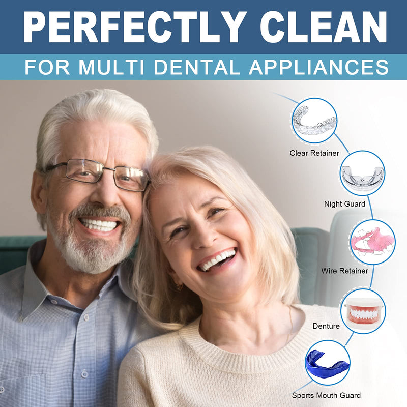 [Australia] - EZGO Retainer Cleaner Tablets, Denture Cleaning Tablets for Mouth Guard, Night Guard and Removable Dental Appliances, Removes Stains, Bad Odor, Plaque in 3 Minutes, 4 Months Supply (120 pcs) 