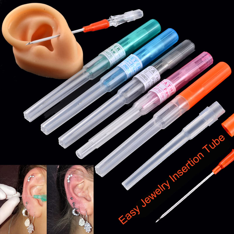 [Australia] - 16G Catheter Needles 50Pcs Catheter Piercing Needles 16 Gauge Ear Nose Piercing Needles Hollow Needles for Ear Nose Lip Tongue Belly Cartilage Piercing Kit Piercing Tool 16G-50pcs 