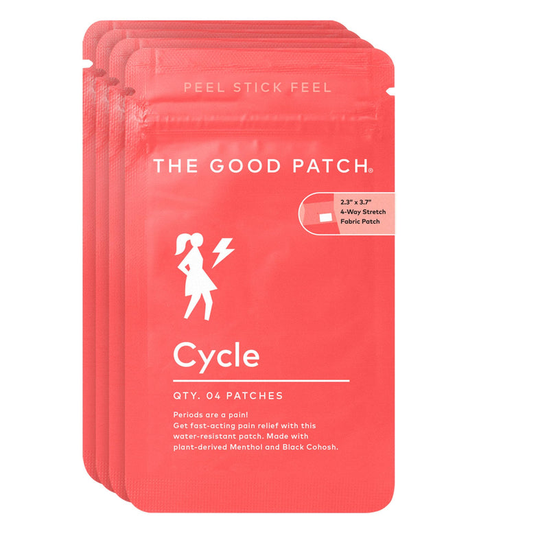 [Australia] - The Good Patch Cycle Period Pain Patch for Cramps, Natural Patch with Menthol, Black Cohosh, Plant Powered Wearable Wellness, Large Sized (16 Total Patches) 