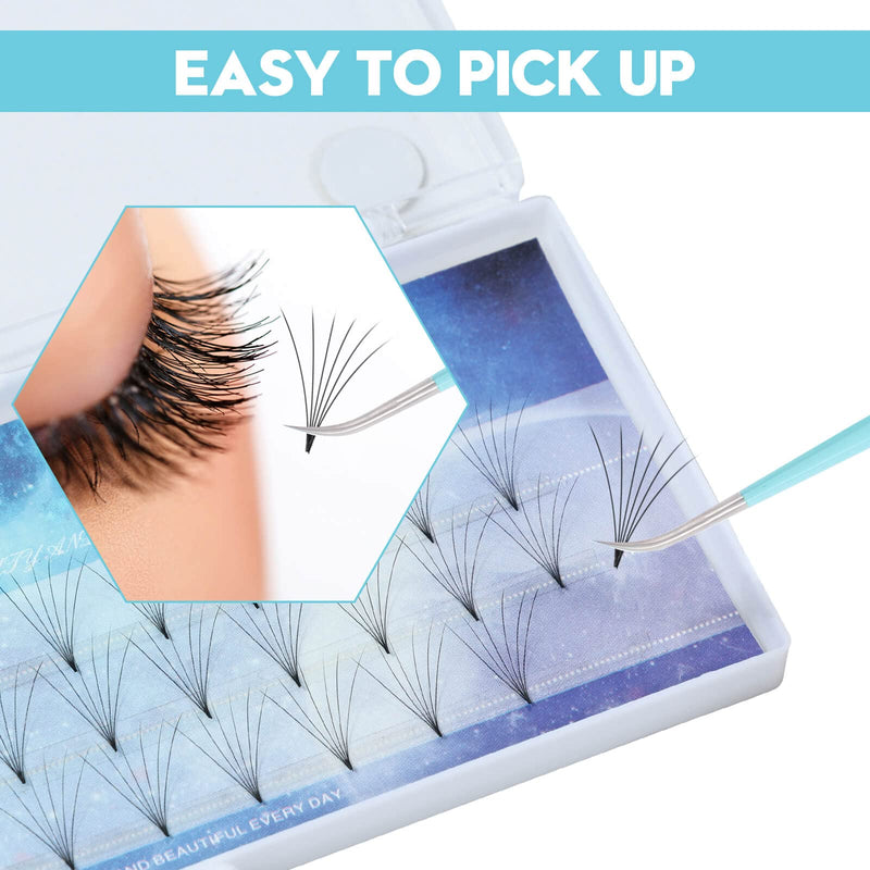 Ms.Queen Lash Tweezers for Eyelash Extensions,Professional 5Pcs Fiber Tip Curved Isolation 45 90 Degree Boot Volume Lash Tweezers for Extensions, Blue 5Pcs Tweezers Set