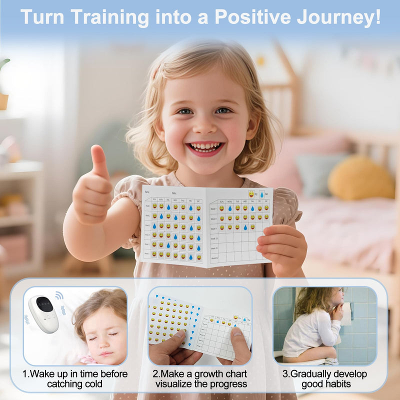 [Australia] - New Wireless Bed Wetting Alarm for Boys and Girls, USB-C Rechargeable Bedwetting Alarm with 3 Working Modes, Bed Wetting Solutions for Kids, Elderly, Night Time Potty Training for Kid 