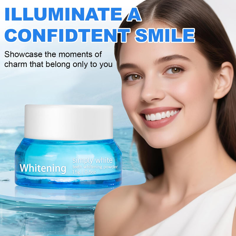 Teeth Whitening Powder, Removes Stains | Breath Freshener | Refreshing Mint Flavor, No Sensitivity, Tooth Whitening Powder Suitable for Coffee Stain, Tea Stains, and Tartar 15g 1 Ounce (Pack of 1)