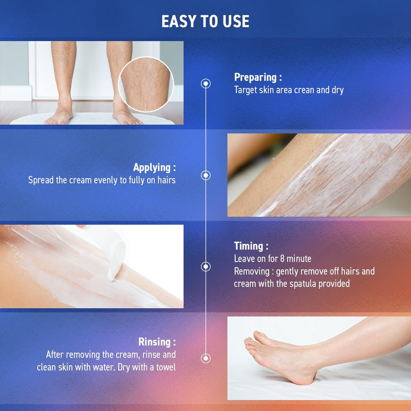 [Australia] - Hair Removal Cream for Men: Depilatory Cream For Unwanted Male Hair In Intimate/Private Area - Skin Friendly, Painless & Flawless cream (4 Ounce) 4 Ounce (Pack of 1) 